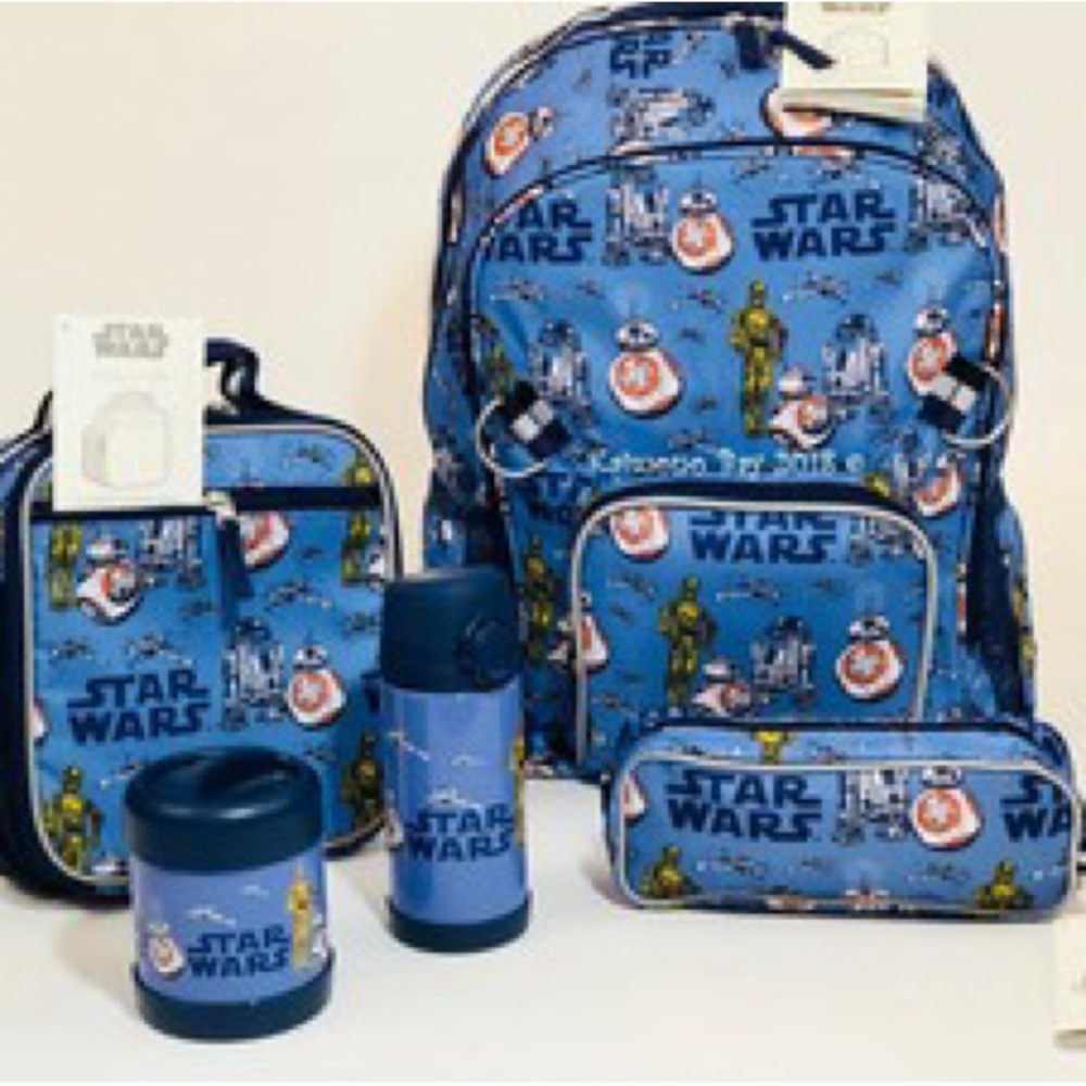 Pottery Barn Kids starwars droids bags pouch set